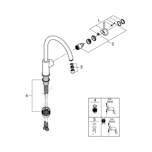 Змішувач для кухні Grohe QuickFix Start Classic 31553001