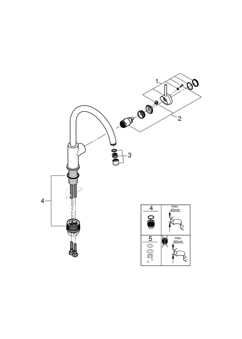 Змішувач для кухні Grohe QuickFix Start Classic 31553001