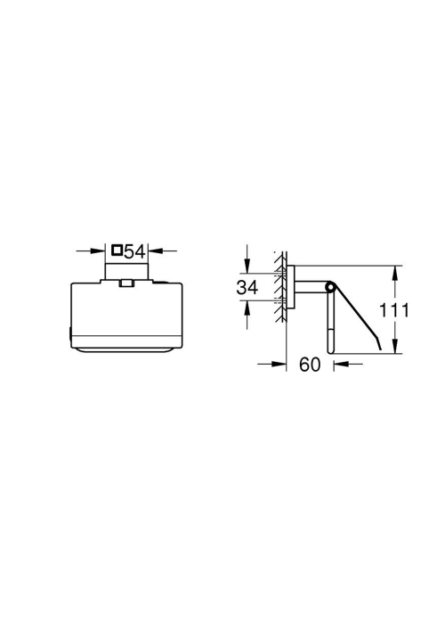 Тримач для туалетного паперу Grohe QuickFix Start Cube 41102000