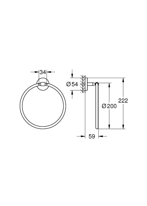 Рушникотримувач Grohe QuickFix Start Cosmopolitan 41167000