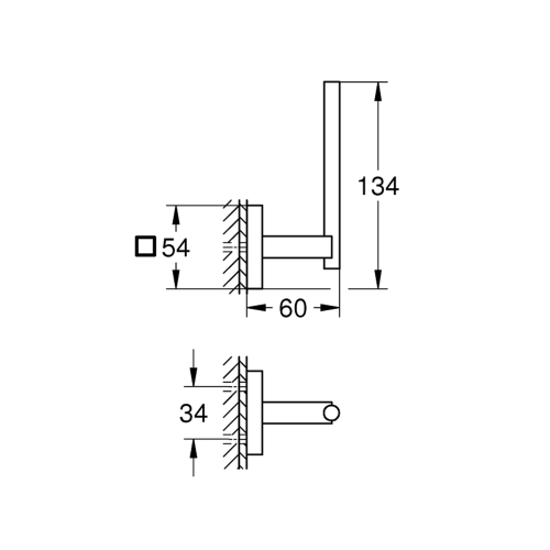 Тримач для запасного рулону паперу Grohe QuickFix Start Cube 40979000