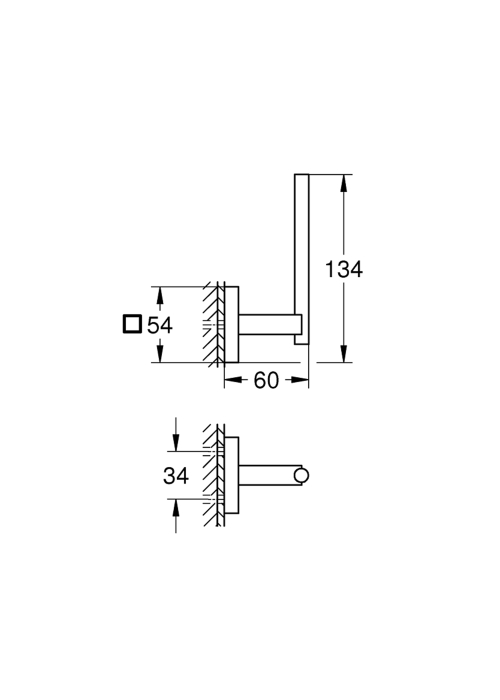 Тримач для запасного рулону паперу Grohe QuickFix Start Cube 40979000