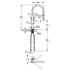 Однорычажный смеситель для мойки Grohe Essence (30294GN0)