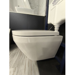 Унітаз підвісний укорочений Grohe Euro Ceramic 49см, змив Triple Vortex, покриття HyperClean 102486SH00 + Сидіння Grohe 102501SH00