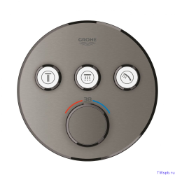 Душова система прихованого монтажу з виливом Grohe Grohtherm SmartControl KIT34862AL0UA Графит матовий