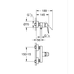 Смеситель для душа Grohe QuickFix Dice 1018740000