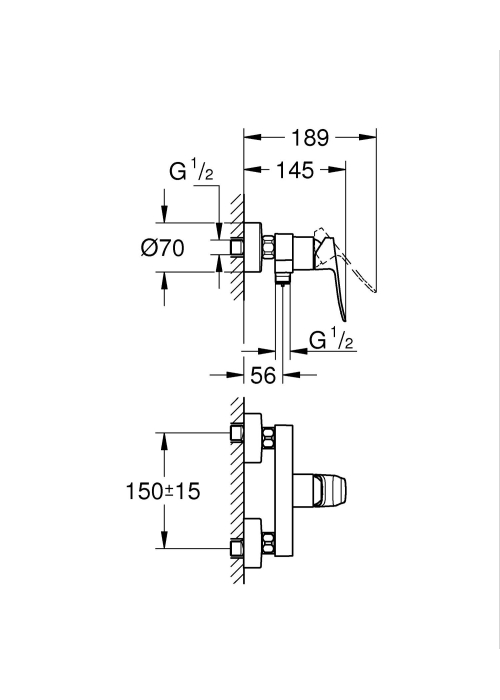 Змішувач для душу Grohe QuickFix Dice 1018740000