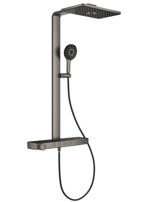 Душова система GROHE SPA Rainshower Aqua Pure з термостатом для настінного монтажу, Графіт Матовий (100962AL00)