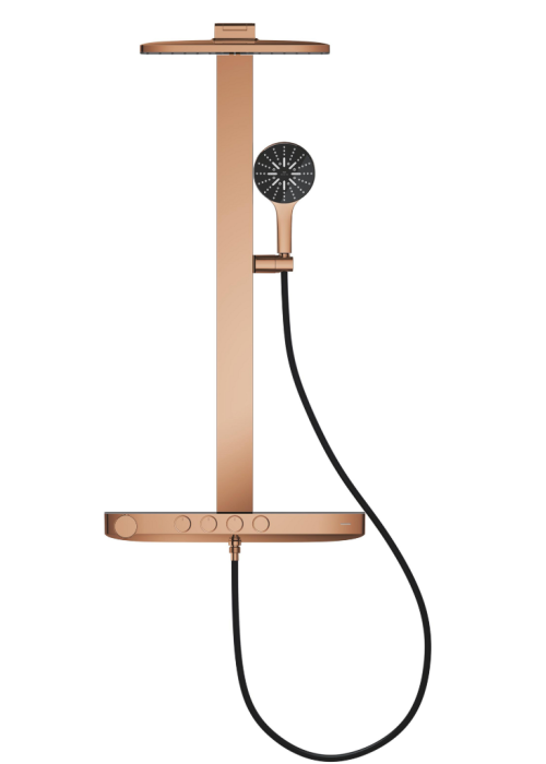 Душова система GROHE SPA Rainshower Aqua Pure з термостатом для настінного монтажу, Мідь (100962DA00)