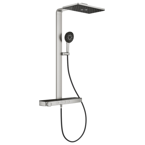 Душова система GROHE SPA Rainshower Aqua Pure з термостатом для настінного монтажу, Суперсталь (100962DC00)