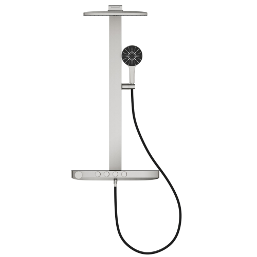Душова система GROHE SPA Rainshower Aqua Pure з термостатом для настінного монтажу, Суперсталь (100962DC00)