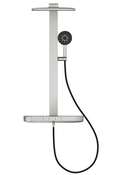 Душова система GROHE SPA Rainshower Aqua Pure з термостатом для настінного монтажу, Суперсталь (100962DC00)