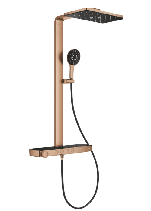 Душова система GROHE SPA Rainshower Aqua Pure з термостатом для настінного монтажу, Мідь Матова (100962DL00)