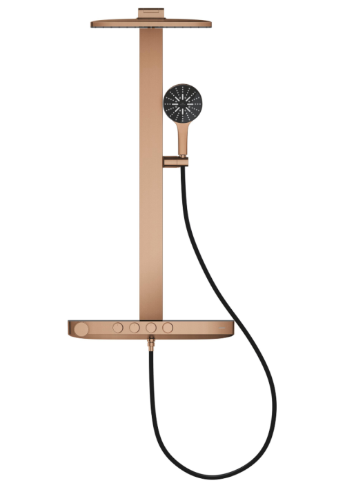Душова система GROHE SPA Rainshower Aqua Pure з термостатом для настінного монтажу, Мідь Матова (100962DL00)