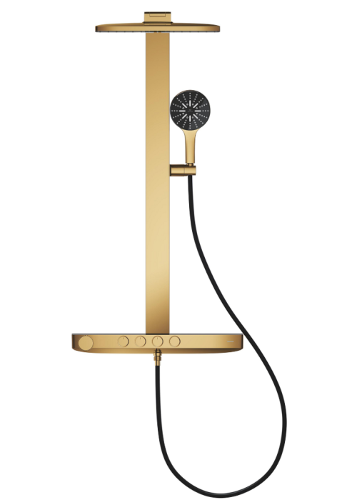Душова система GROHE SPA Rainshower Aqua Pure з термостатом для настінного монтажу, золото матове (100962GL00)