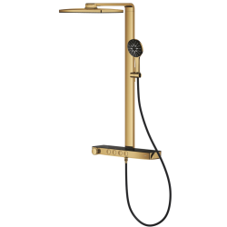 Душова система GROHE SPA Rainshower Aqua Pure з термостатом для настінного монтажу, золото матове (100962GL00)