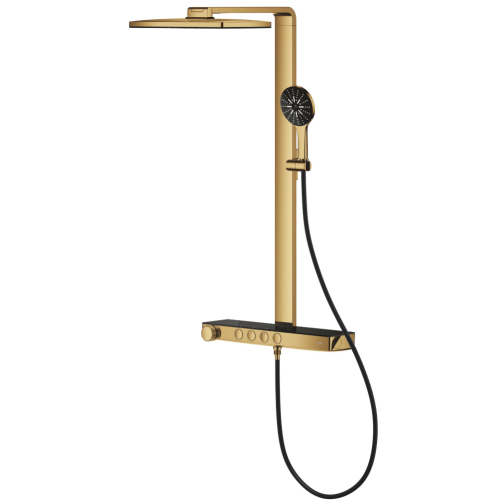 Душова система GROHE SPA Rainshower Aqua Pure з термостатом для настінного монтажу, золото матове (100962GL00)