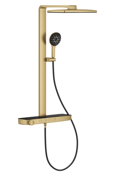 Душова система GROHE SPA Rainshower Aqua Pure з термостатом для настінного монтажу, золото матове (100962GN00)