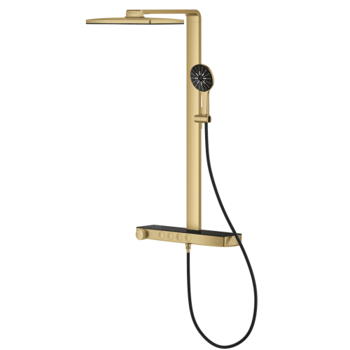 Душова система GROHE SPA Rainshower Aqua Pure з термостатом для настінного монтажу, золото матове (100962GN00)
