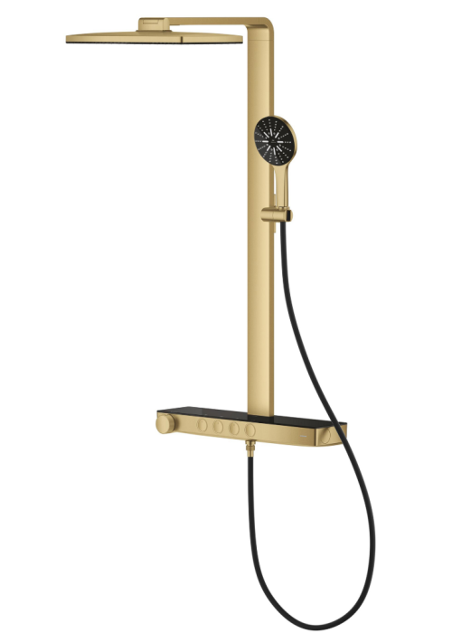 Душова система GROHE SPA Rainshower Aqua Pure з термостатом для настінного монтажу, золото матове (100962GN00)