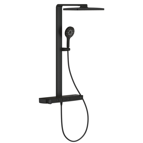 Душова система GROHE SPA Rainshower Aqua Pure з термостатом для настінного монтажу, чорний (100962KF00)