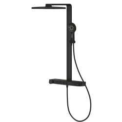 Душова система GROHE SPA Rainshower Aqua Pure з термостатом для настінного монтажу, чорний (100962KF00)
