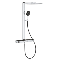 Душова система GROHE SPA Rainshower Aqua Pure з термостатом для настінного монтажу, хром/чорний (100962KI00)