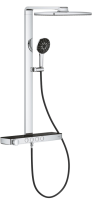 Душевая система GROHE SPA Rainshower Aqua Pure с термостатом для настенного монтажа, хром/черный (100962KI00)