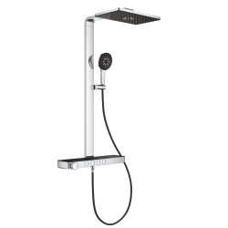 Душова система GROHE SPA Rainshower Aqua Pure з термостатом для настінного монтажу, хром/чорний (100962KI00)