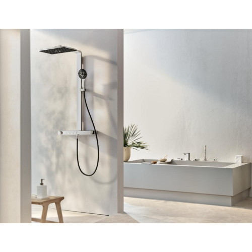 Душова система GROHE SPA Rainshower Aqua Pure з термостатом для настінного монтажу, хром/чорний (100962KI00)