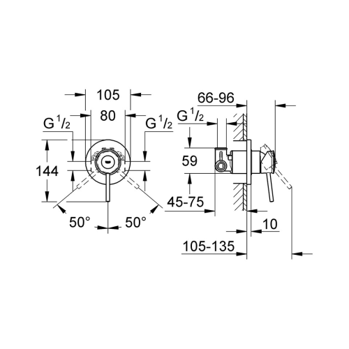 Набір гігієнічного душа GROHE BauClassic UA11104802