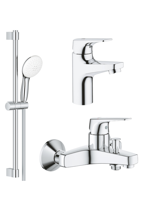 Комплект смесителей для ванной комнаты 3 в 1 Grohe Bau Flow UA121624S1