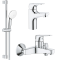 Комплект змішувачів для ванної кімнати 3 в 1 Grohe Bau Flow UA121624S1