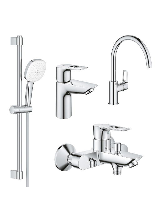 Комплект смесителей c кухонным смесителем GROHE Bau Loop 4 в 1 UA123225K3
