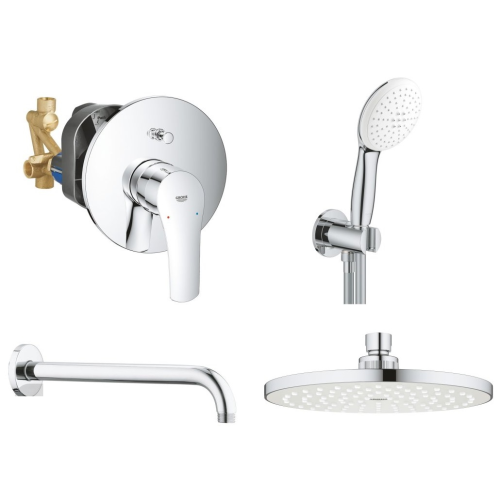 Душова система прихованого монтажу зі змішувачем Grohe Eurosmart з New Tempesta 250 UA25183004U