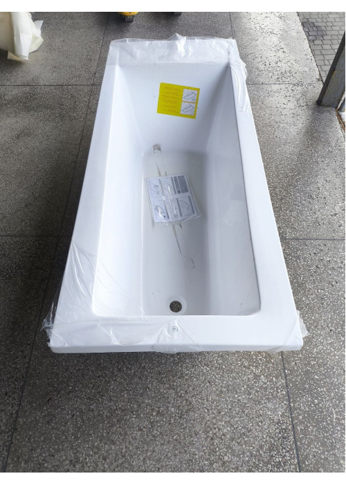 Чешская ванная прямоугольная акриловая HES INDIGO 170x70 CZ с ножками HIN17070W (Повреждены два угла на стороне перелива)
