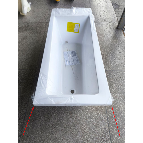 Чеська ванна прямокутна акрилова HES INDIGO 170x70 CZ з ніжками HIN17070W (Пошкоджені два кути на стороні перелива)