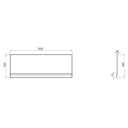 Панель до ванни HES 150 передня PAF150W