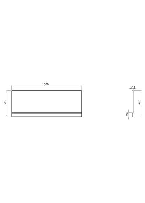 Панель до ванни HES 150 передня PAF150W