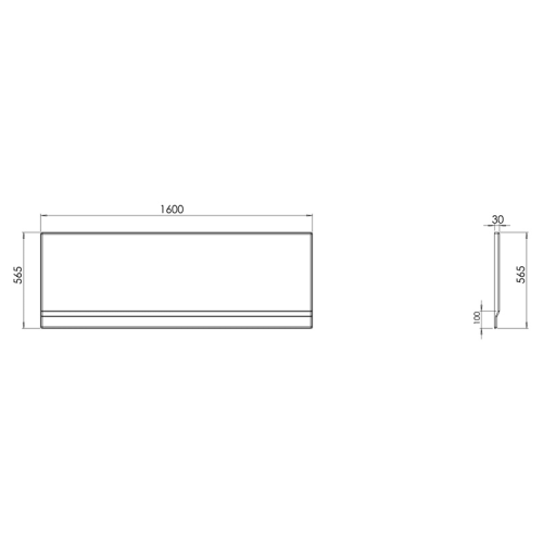 Панель до ванни HES 160 передня PAF160W