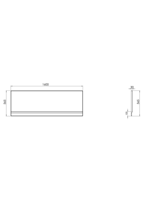 Панель до ванни HES 160 передня PAF160W