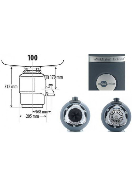 Подрібнювач харчових відходів IN-SINK-ERATOR Evolution 100