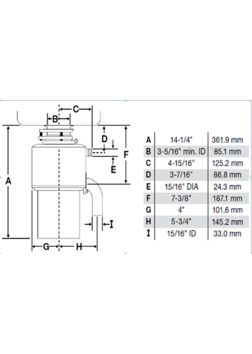 Подрібнювач харчових відходів IN-SINK-ERATOR LC 50