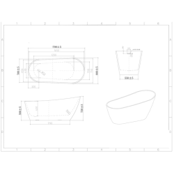 Ванна акриловая INSANA Allama 170x80x72 А0056892