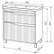Тумба ЮВВІС Florence белый матовый ТНБ - 2 Д 80 с умывальником "Vesta" 46601-01