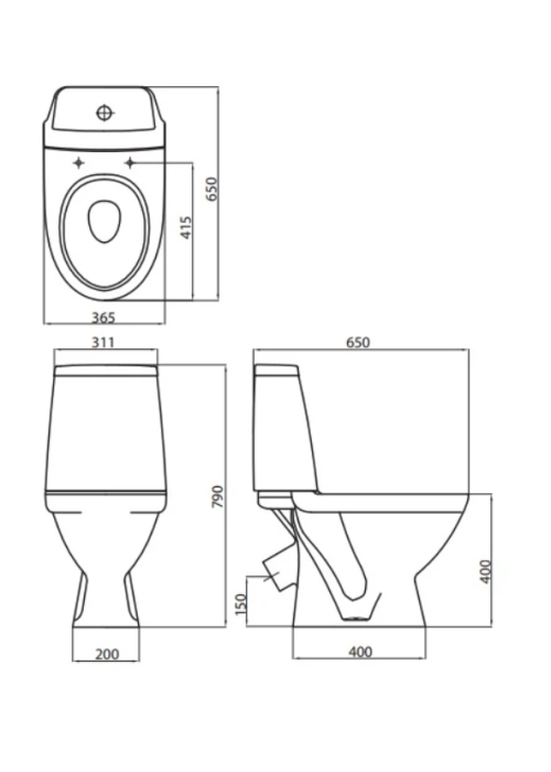 Унитаз-компакт Kolo Modo косой выпуск с сиденьем soft-close L39003000