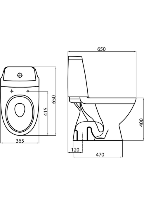 Унитаз-компакт KOLO MODO с бачком и сиденьем дюропласт Soft Close L39004