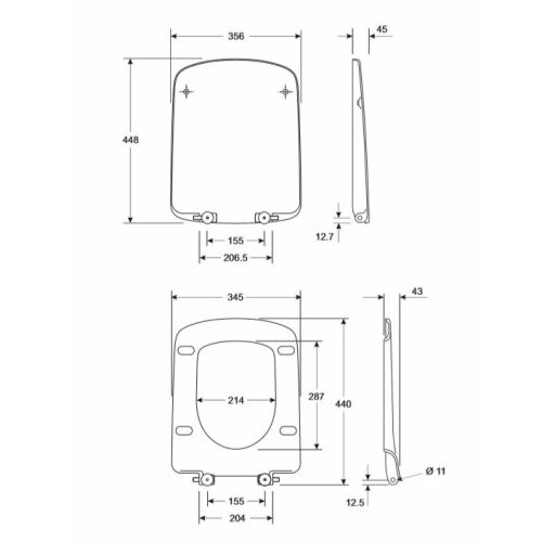 Сидіння для унітазу Kolo NOVA PRO, Duroplast M30122000