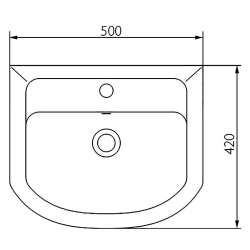 Раковина Kolo Proxy 50см 102950UA