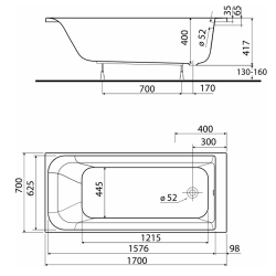 Ванна акрилова KOLO REKORD 170 XWP3677000N